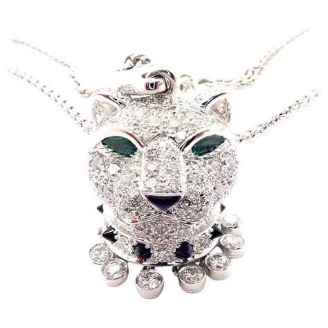 cartier panther necklace dupe|cartier diamond panther necklace.